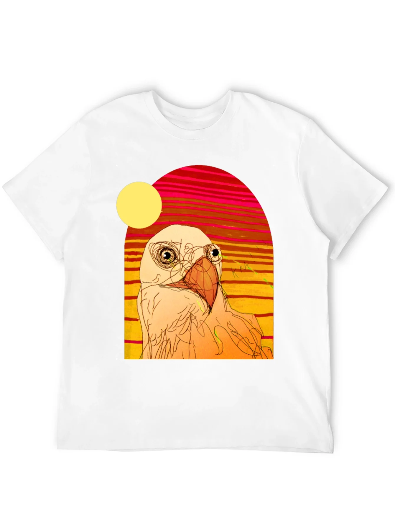 Rebbecca Abstract Bird Graphic T-Shirt