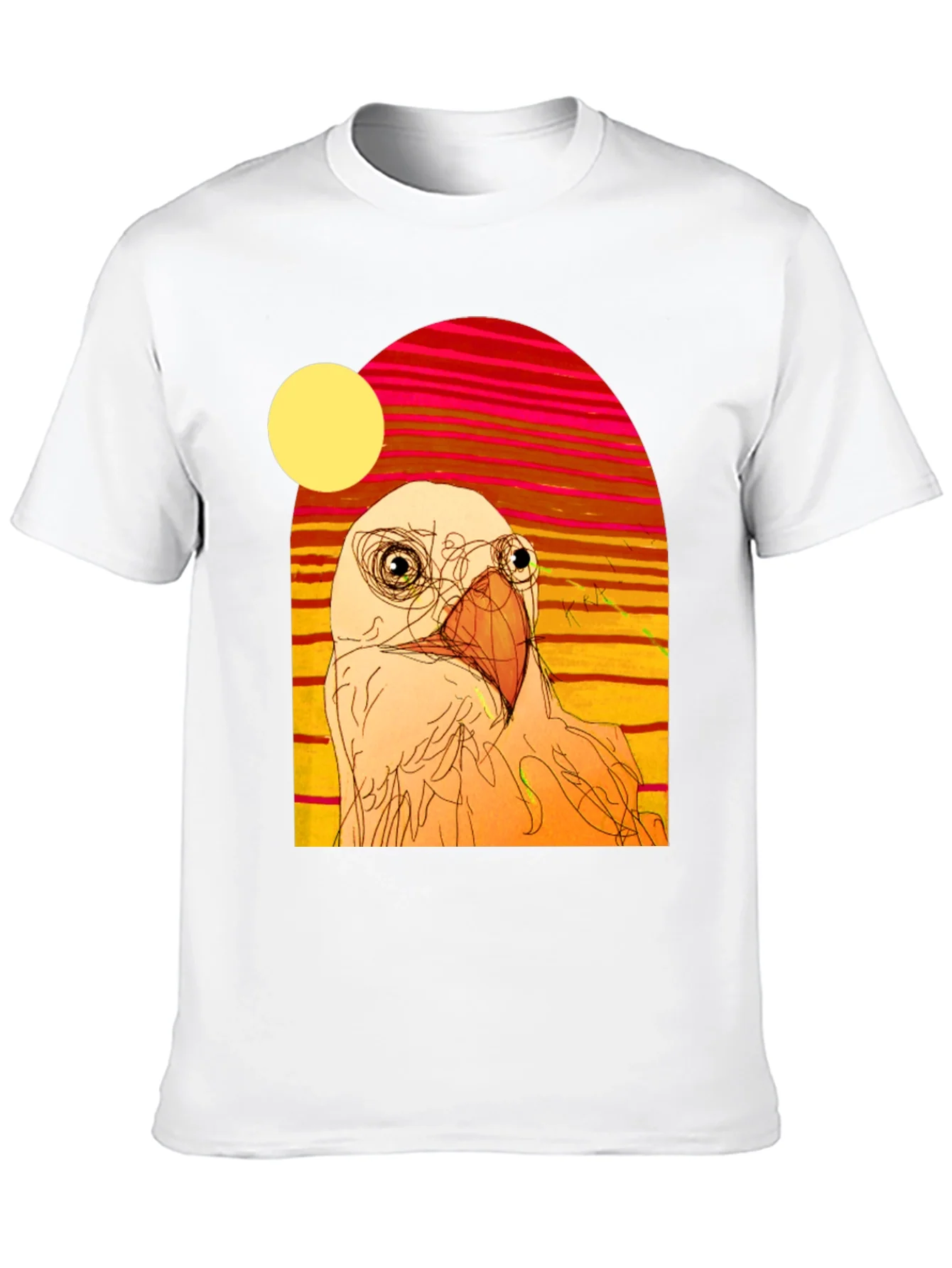 Rebbecca Abstract Bird Graphic T-Shirt