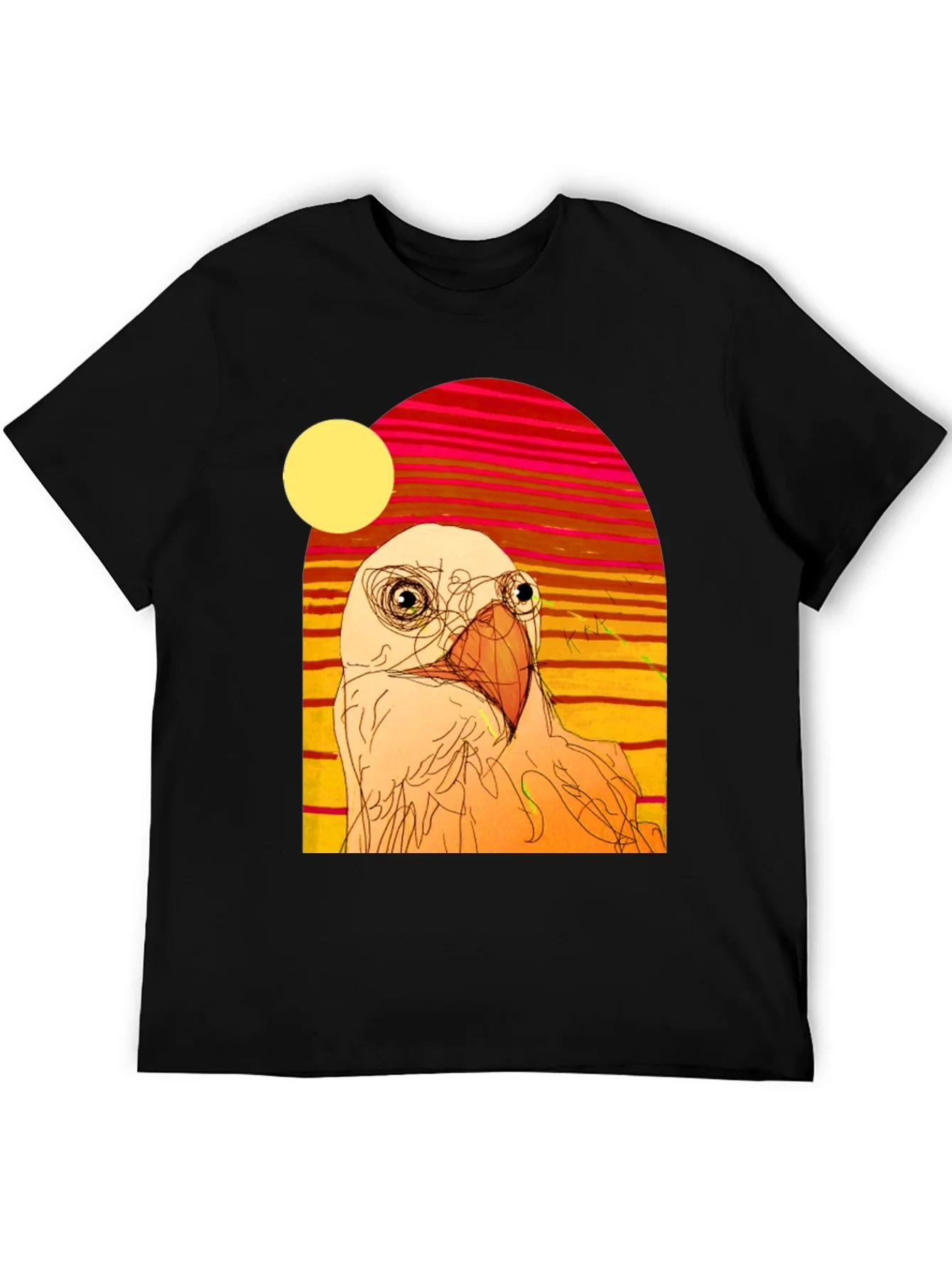 Rebbecca Abstract Bird Graphic T-Shirt