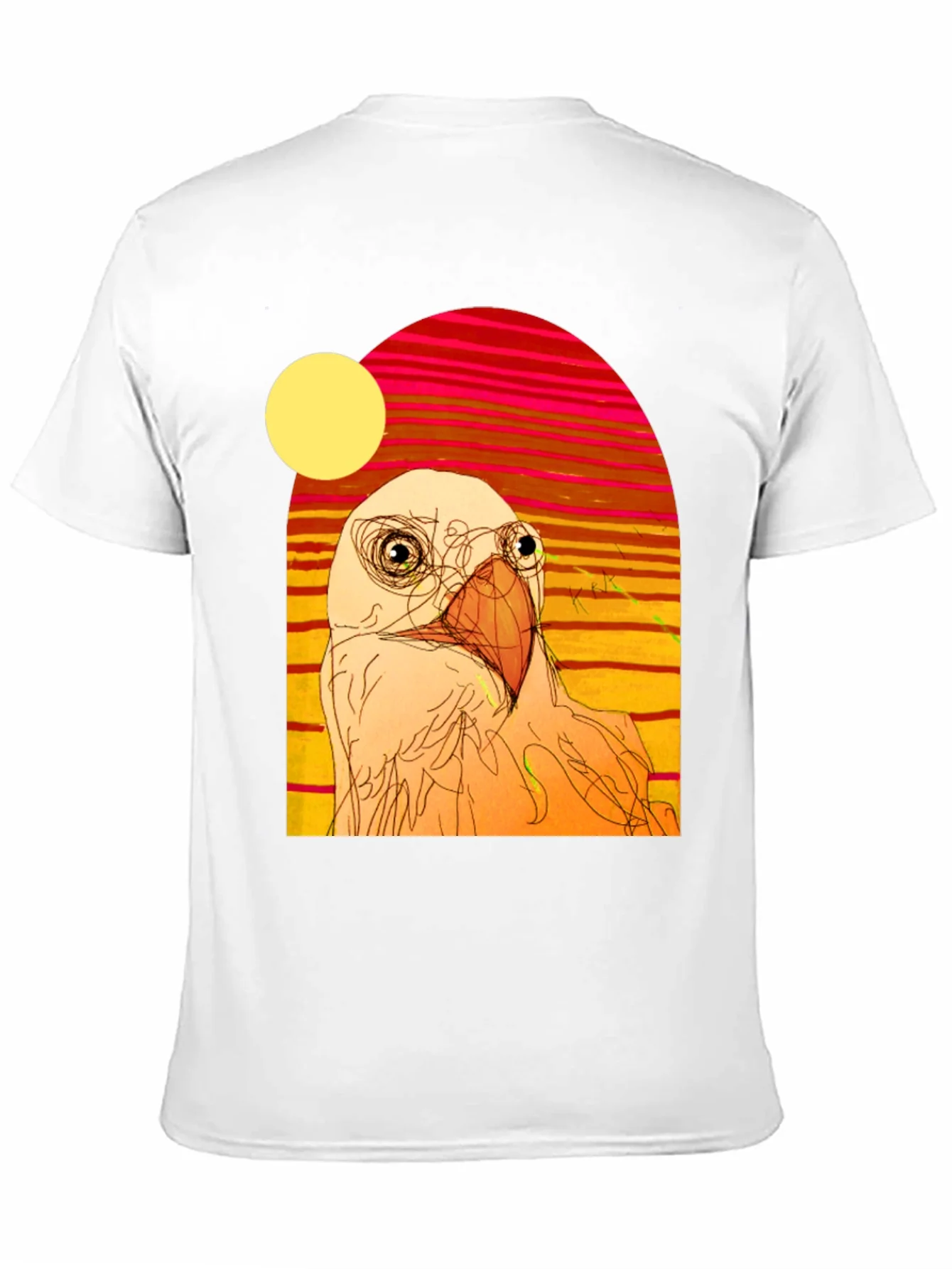 Rebbecca Abstract Bird Graphic T-Shirt
