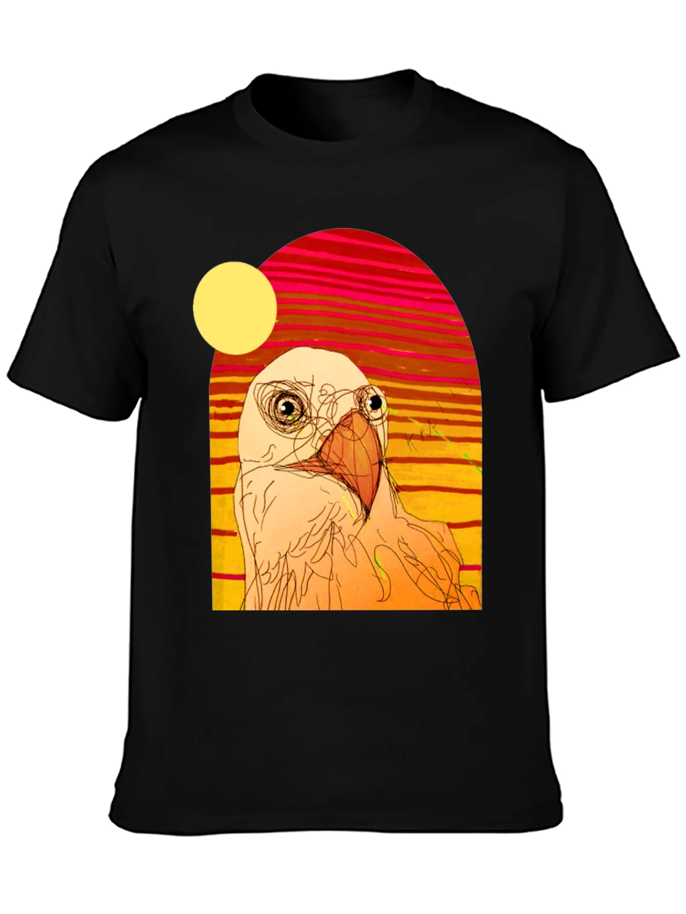 Rebbecca Abstract Bird Graphic T-Shirt