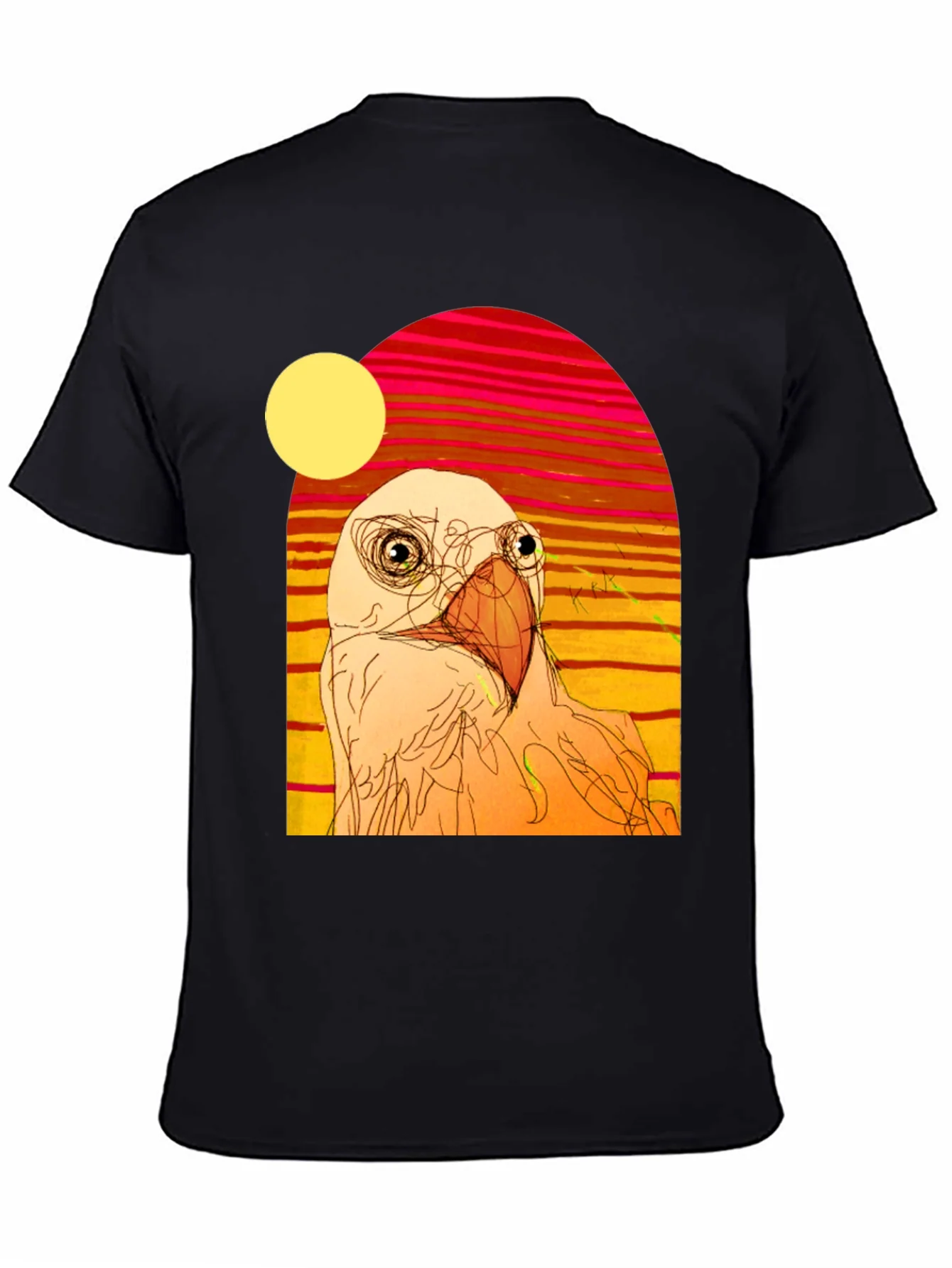 Rebbecca Abstract Bird Graphic T-Shirt
