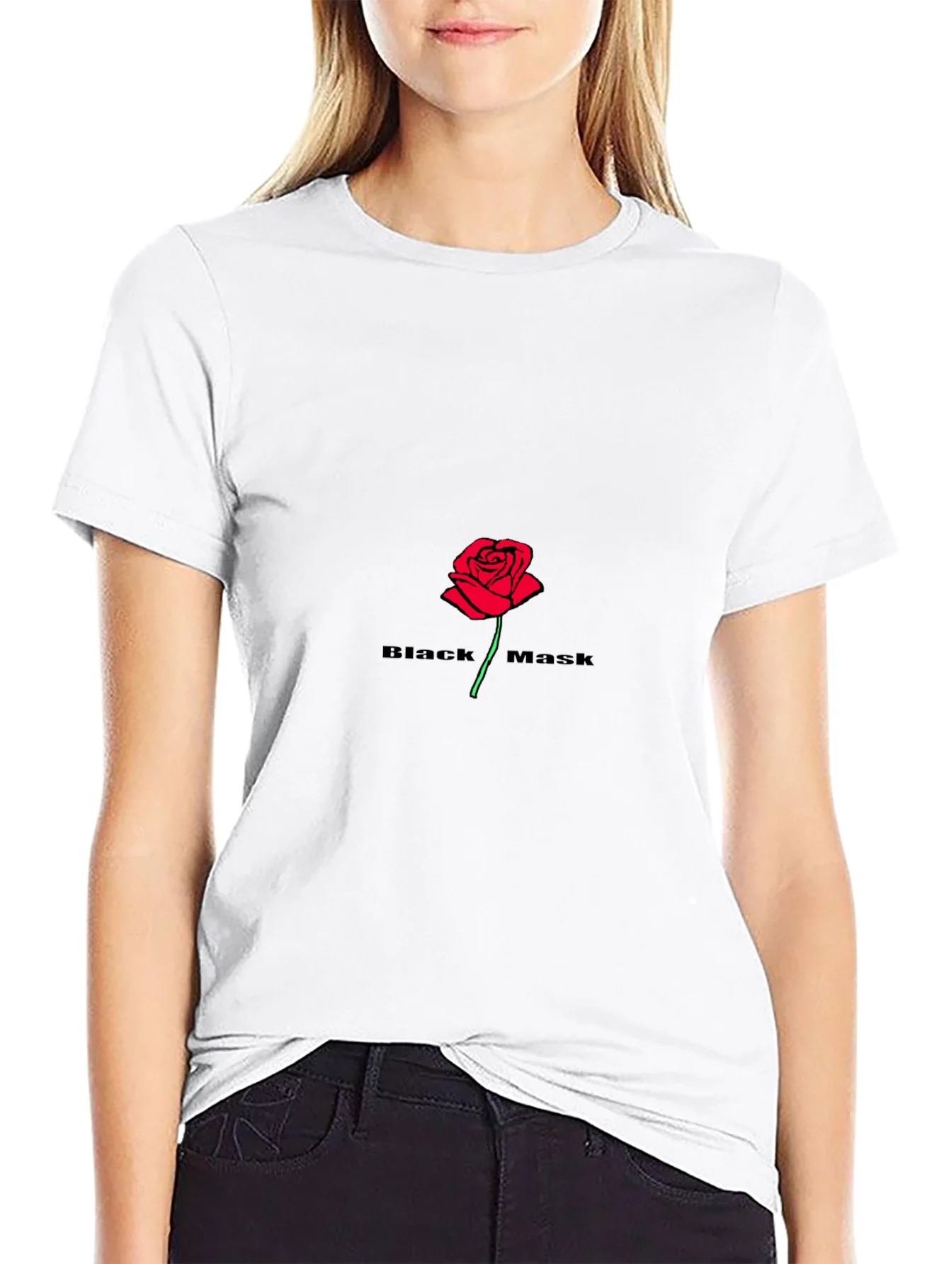 Rebbecca Black Mask Rose Graphic T-Shirt